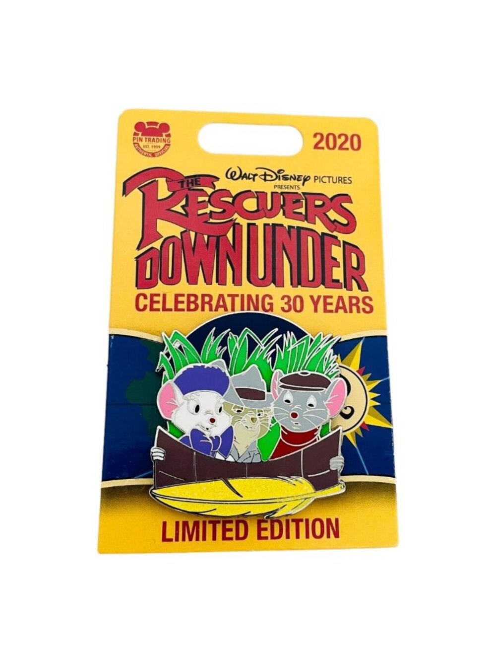 Disney Rescuers Down Under 30th Anniversary Bernard Bianca Jake Limited Pin
